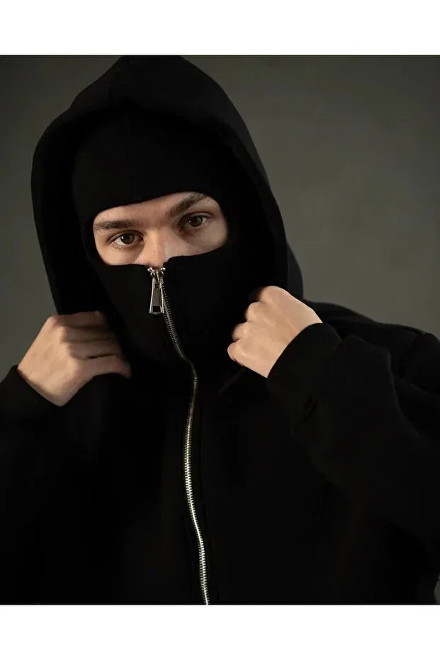 Детское худи с принтом Snow Masked Ninja Lots Moda, Black3 — фото 4