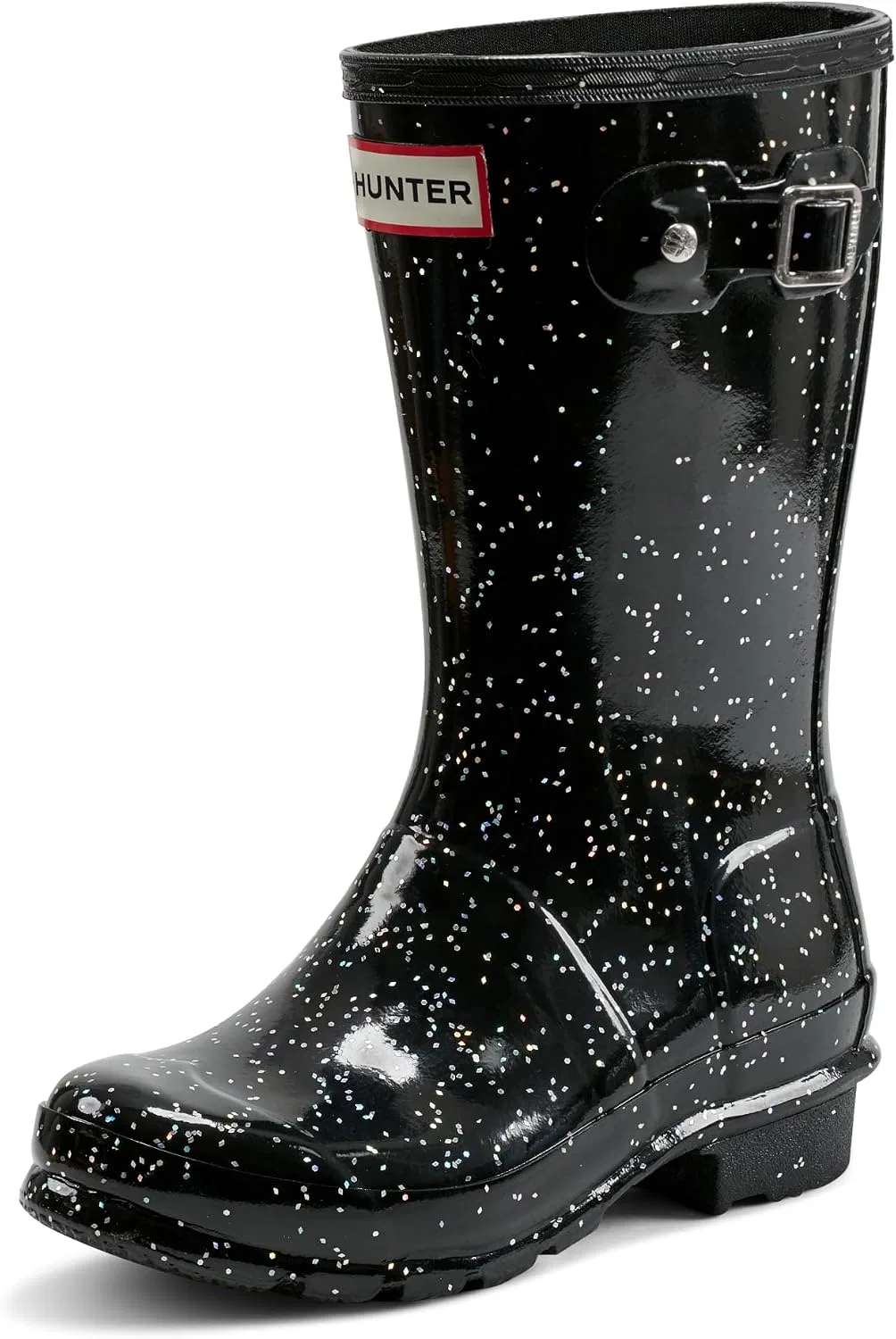 Детские сапоги-веллингтоны с блестками Hunter Original Giant Glitter, Black