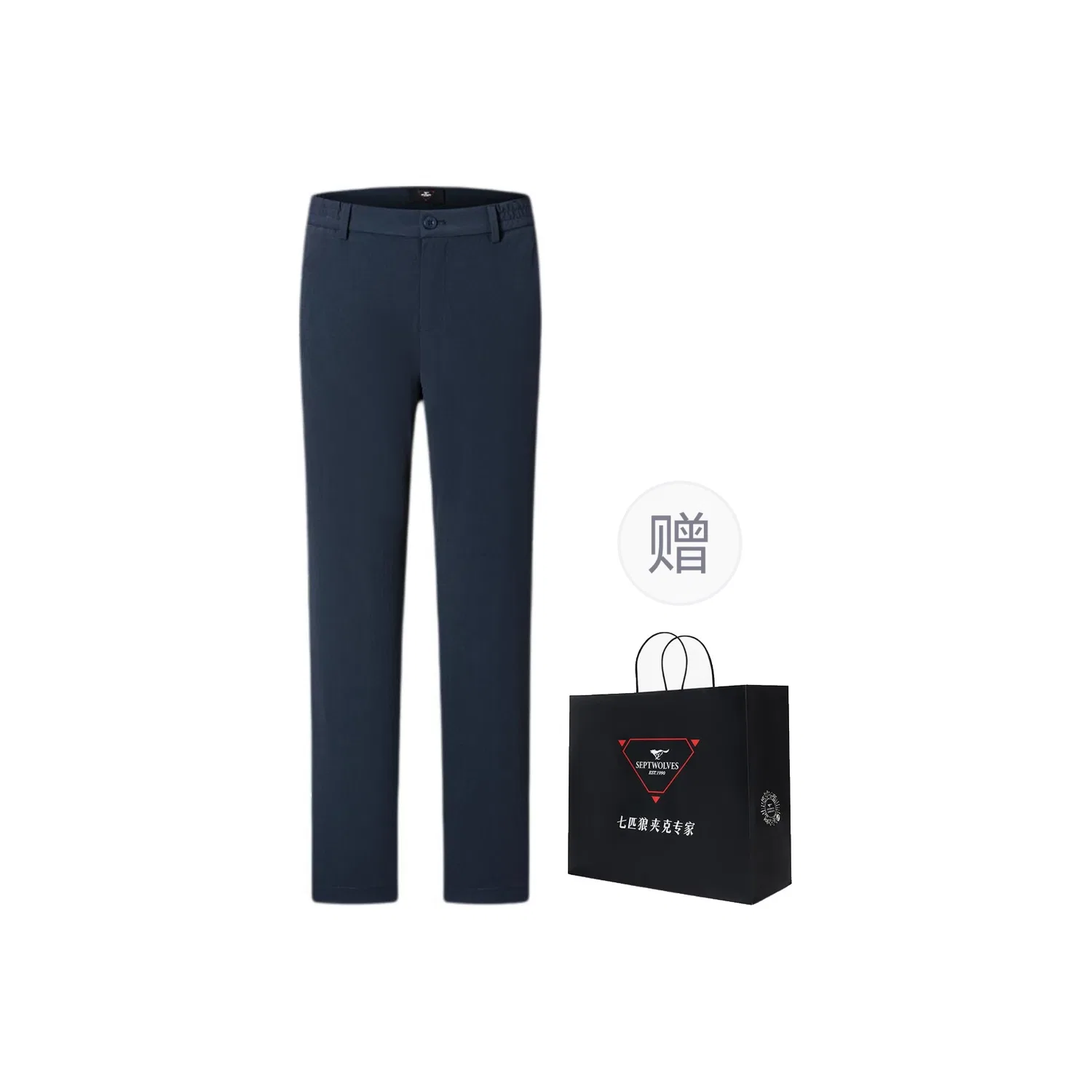 Женские брюки повседневные прямого кроя Dark Blue SEPTWOLVES