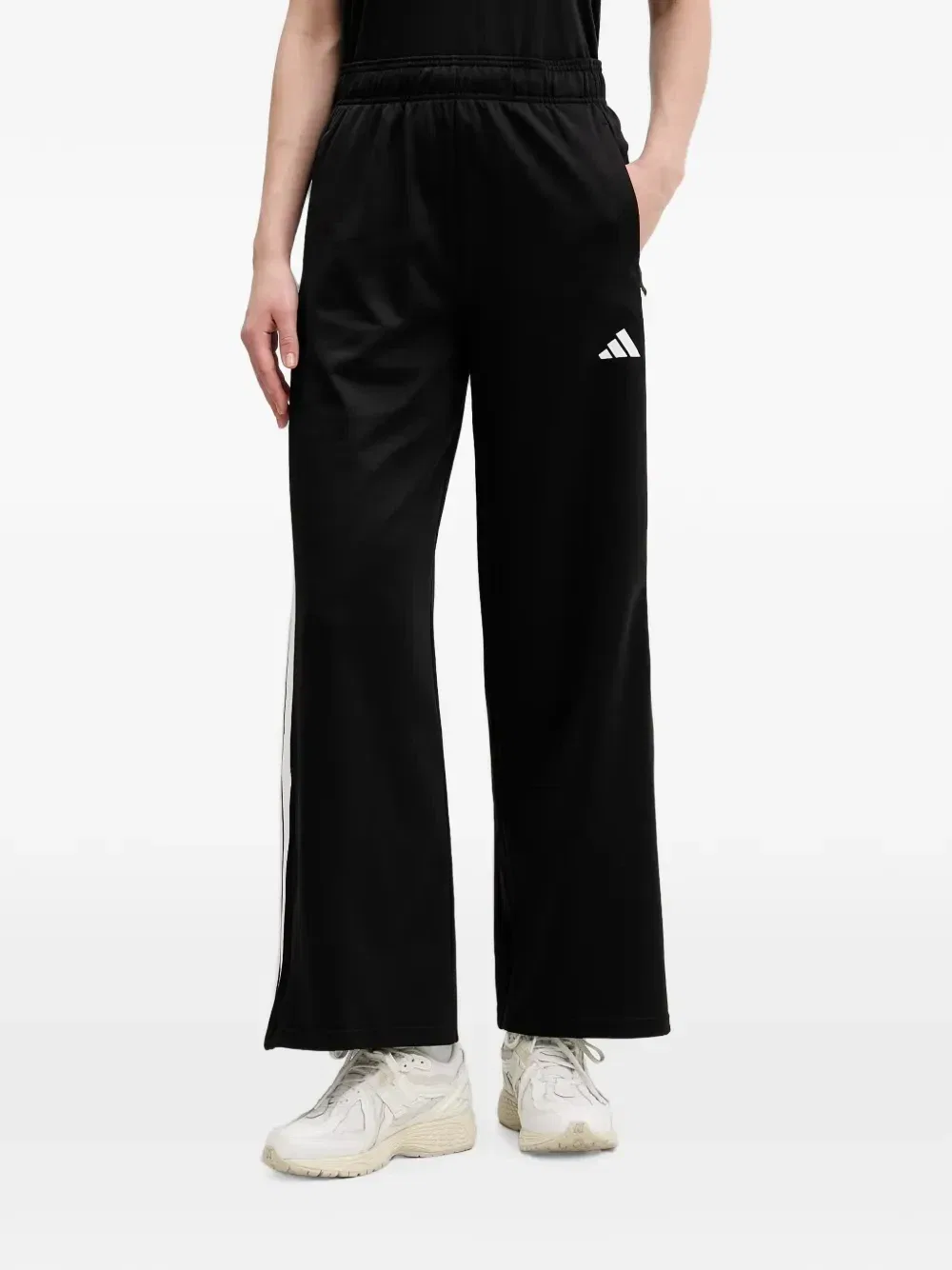 Брюки-джоггеры с лампасами и логотипом Adidas, черный