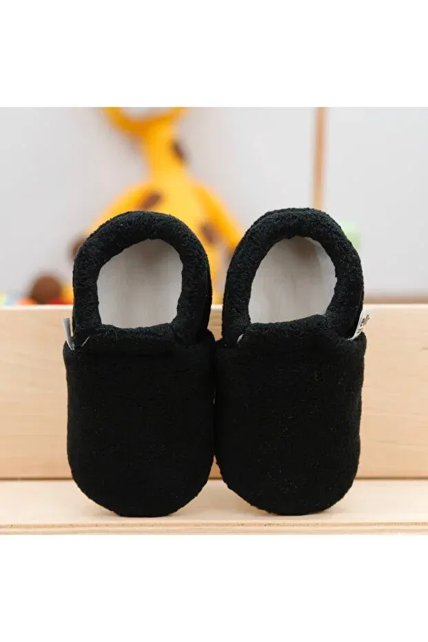 Детские тапочки из флиса с органическим хлопком Unisex Ella Bonna, Black — фото 4