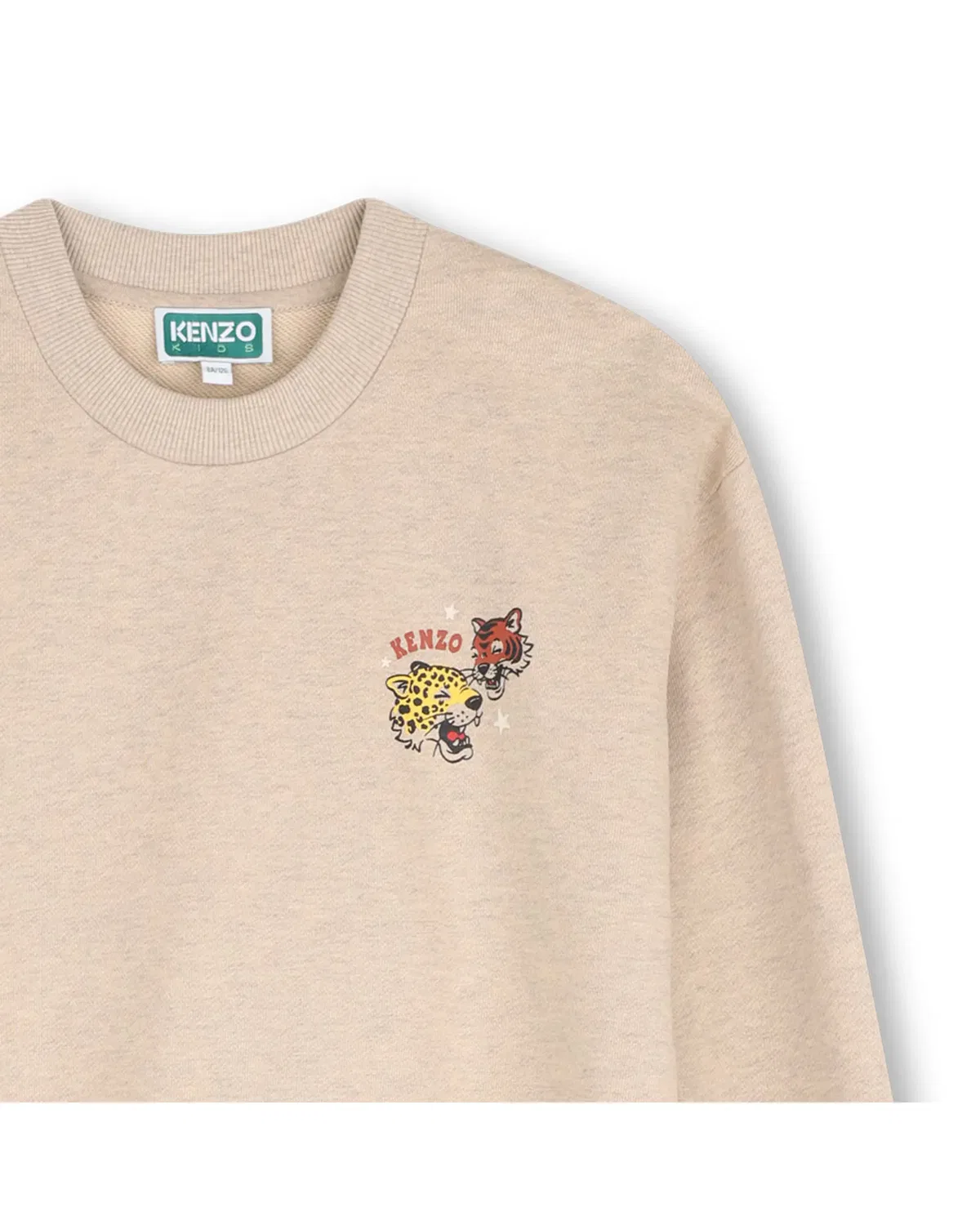Детская худи для девочек с принтом Kenzo Kids, Gris Claro — фото 2