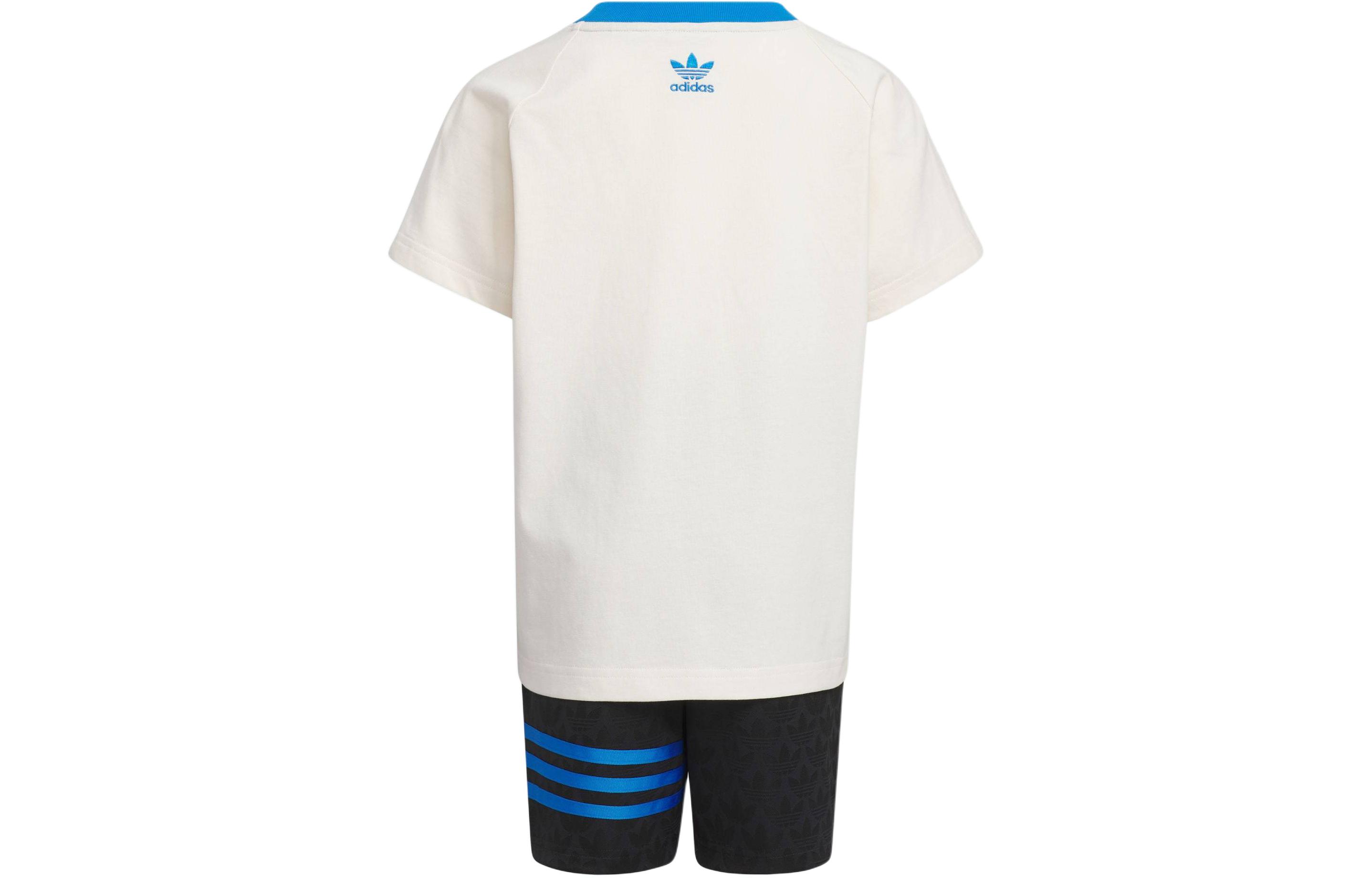 Детский спортивный костюм Adidas Originals, цвет Wonder White и Bird Feather Blue (комплект из 2 предметов) — фото 3