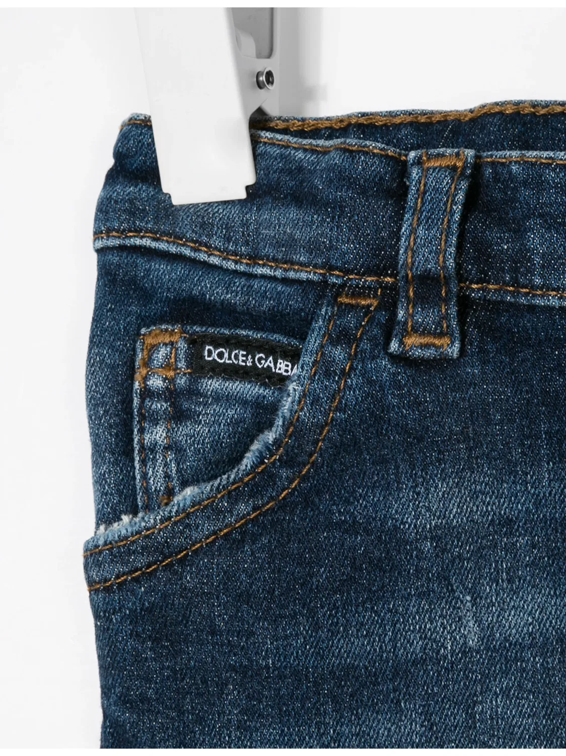 Джинсы с аппликацией‑логотипом Dolce & Gabbana, синий — фото 3