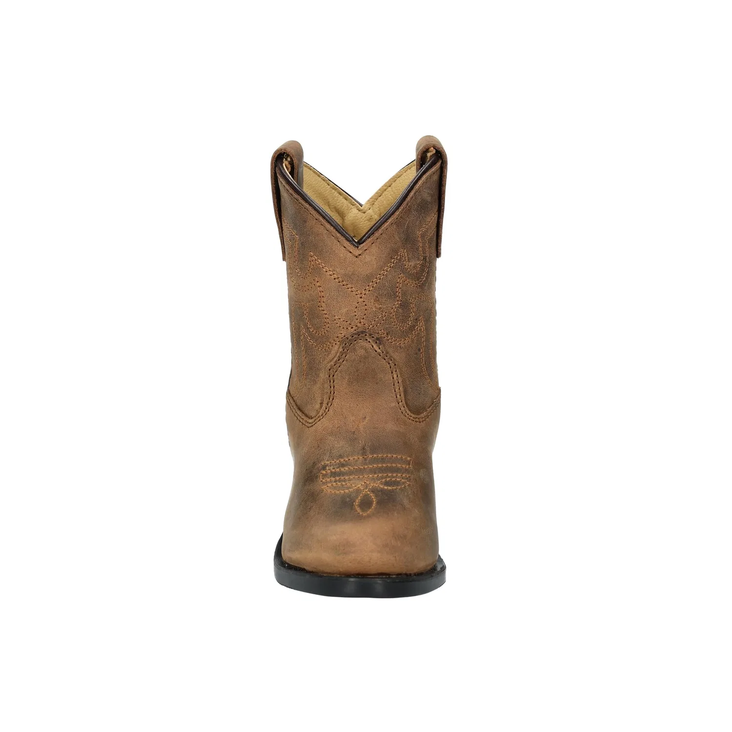 Детские ковбойские сапоги для мальчиков и девочек с кожаным верхом Smoky Mountain Boots, Distressed Brown — фото 2