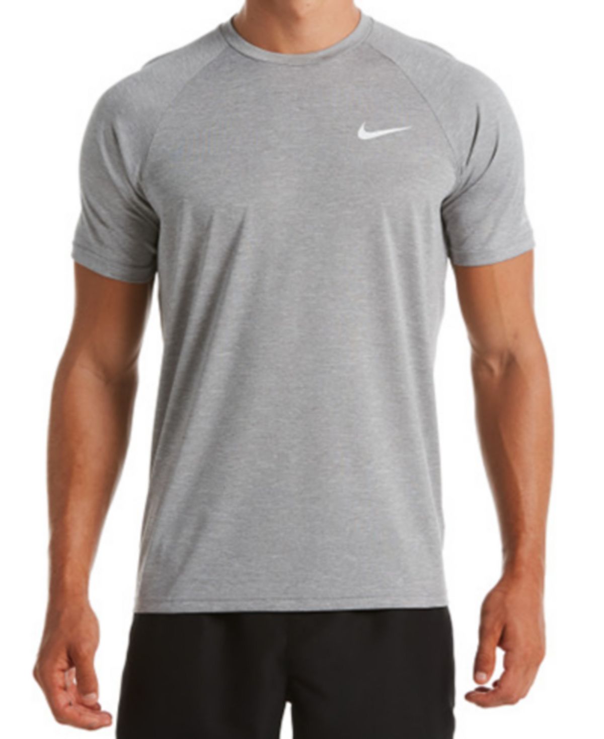 Футболка Nike Hydroguard Dri-fit Stretch UPF 40+ Heather Rash Guard, серый - фото