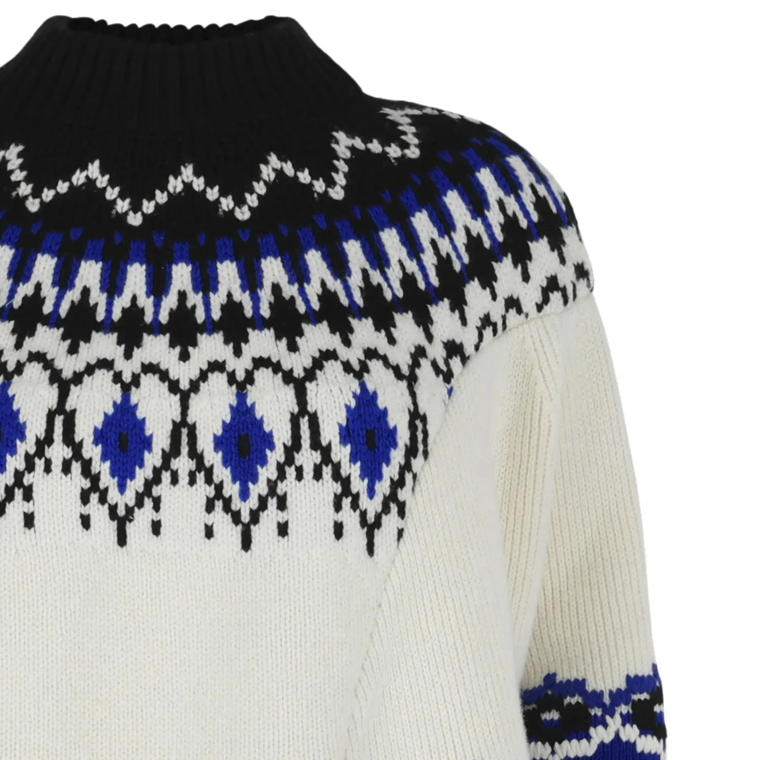 Вязаный свитер Alexander McQueen в стиле Fair Isle, кремовый — фото 3