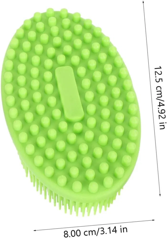 Щетка для тела силиконовая, LOORGVEL, 2 шт, 12.5x8x3 см, 210 г, Green — фото 2