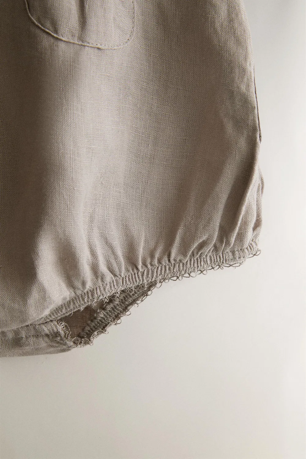 Детский боди из льна ZARA, Grey — фото 4