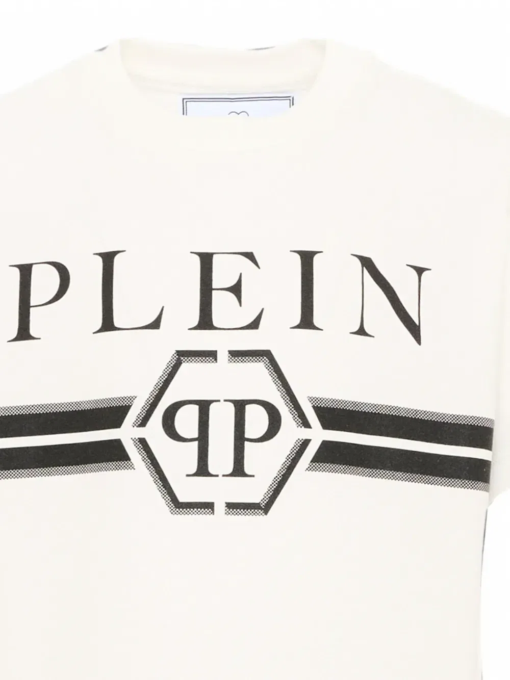 Футболка из хлопка с логотипом Philipp Plein Junior, бежевый — фото 3