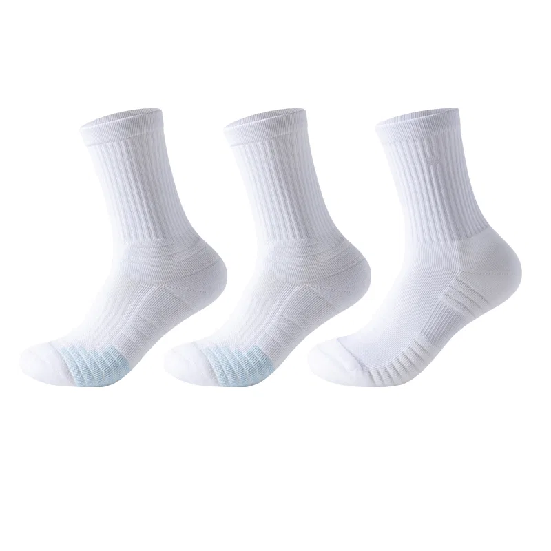 Детские баскетбольные носки с принтом, комплект из 3 пар, Trend Party Series, MIIOW, White Blue 2+White