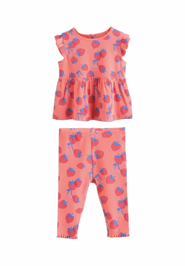 Комплект: брюки и топ с принтом Regular fit - and set piece - leggings - trousers Next Red Strawberry, красный