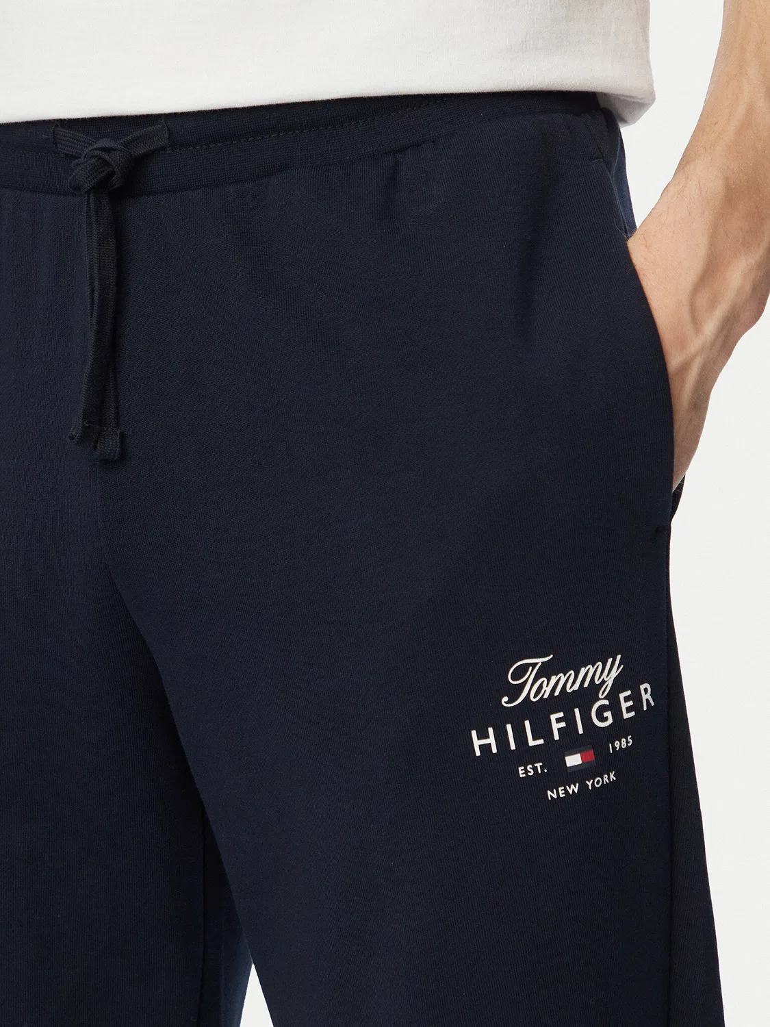 Мужские спортивные штаны стандартного кроя Script Stack Tommy Hilfiger, темно-синий — фото 4