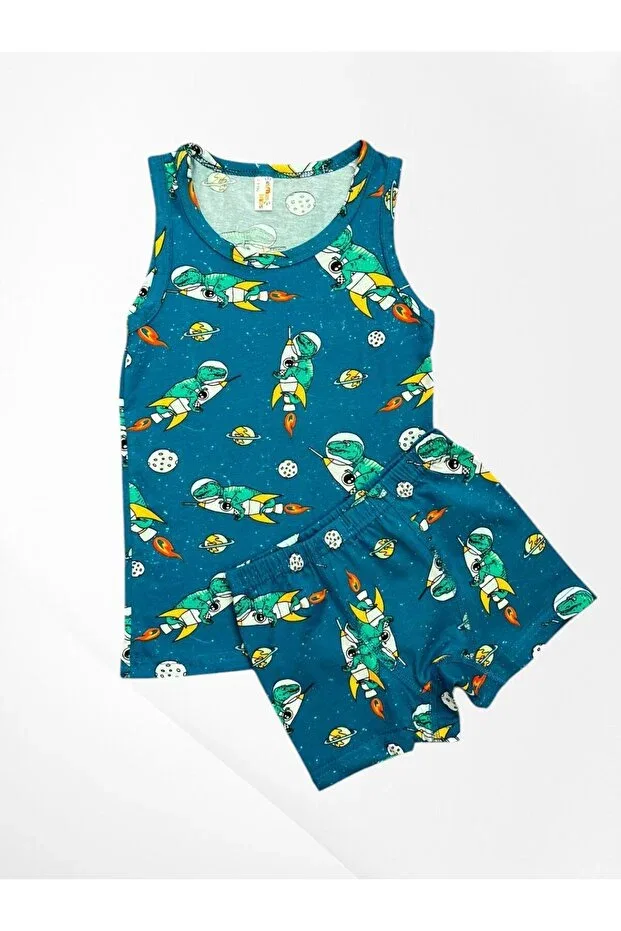 Детский комплект для мальчиков с принтом Elmas Kids, Oil Green