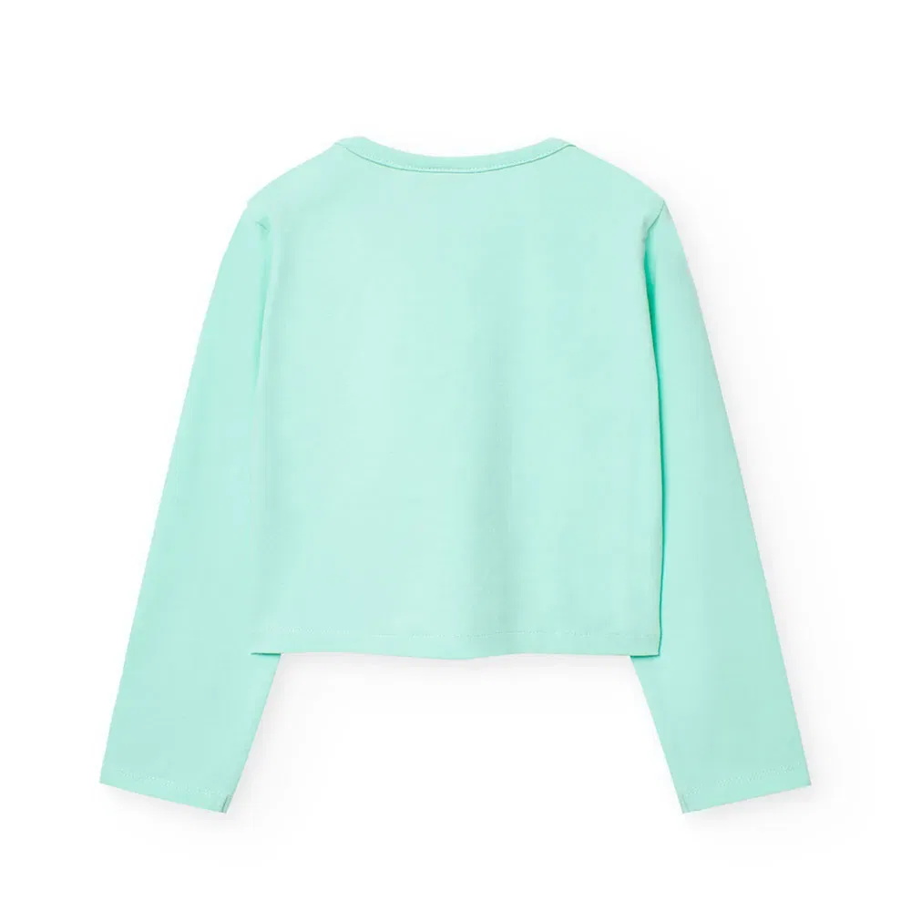Футболка с длинным рукавом Stretch Knit Boboli, зеленый — фото 2