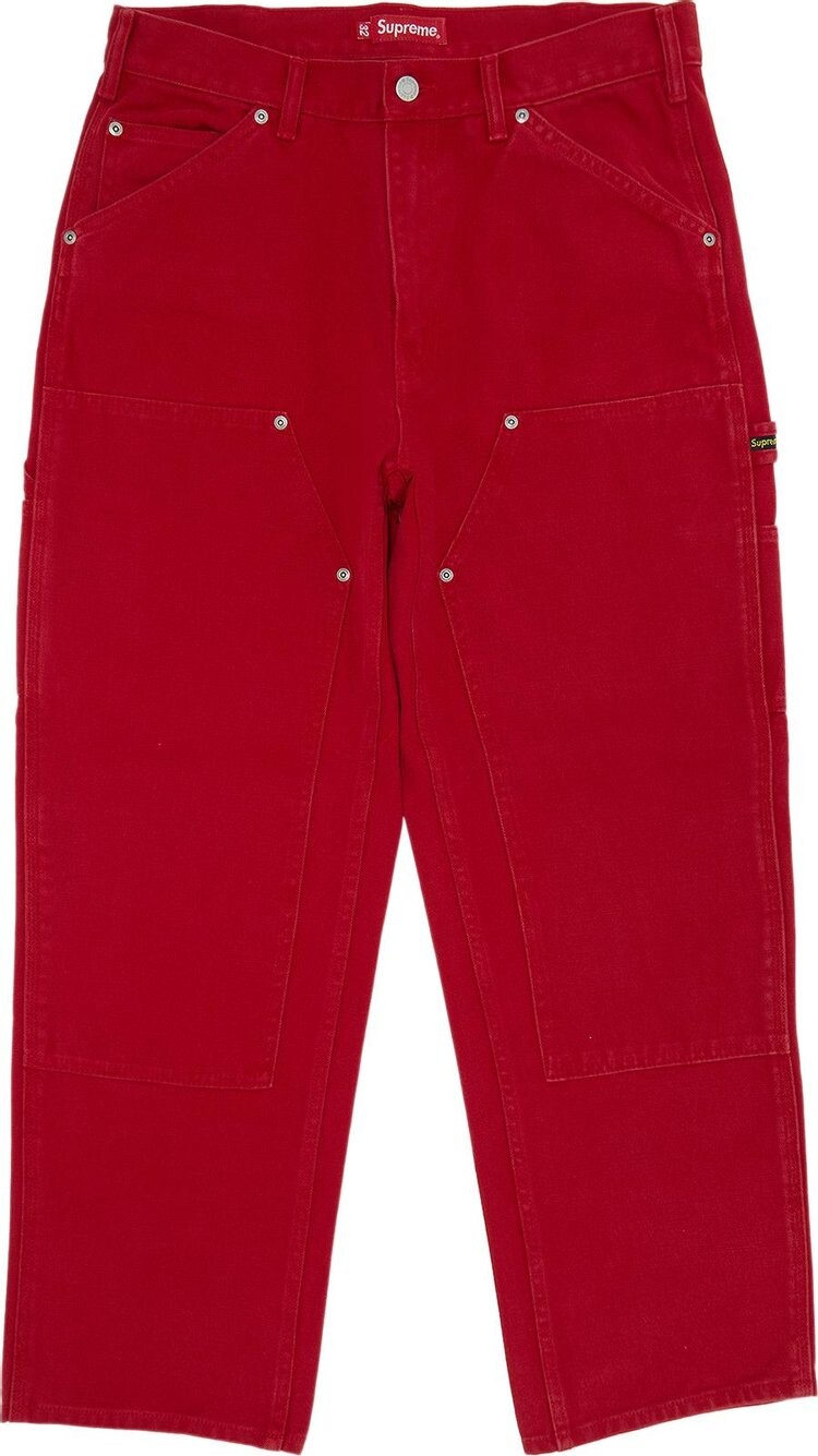 

Брюки Supreme Double Knee Painter Pant 'Red', красный