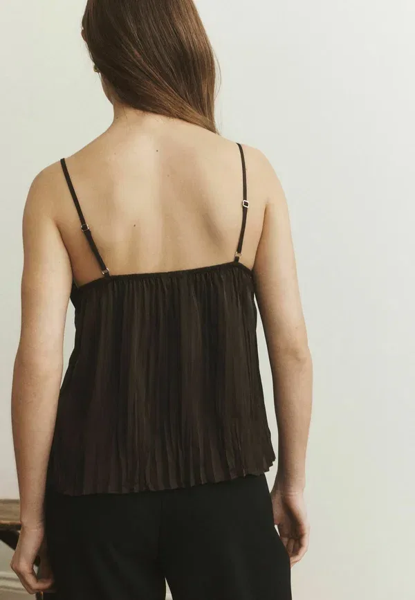 Топ с открытой спиной Regular Fit Channel Detail Cami Top Next, Chocolate Brown, коричневый/шоколадный — фото 2