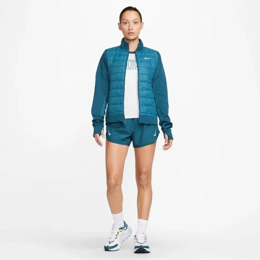 Женский утепленный спортивный крой с длинным рукавом Nike, Синий — фото 3