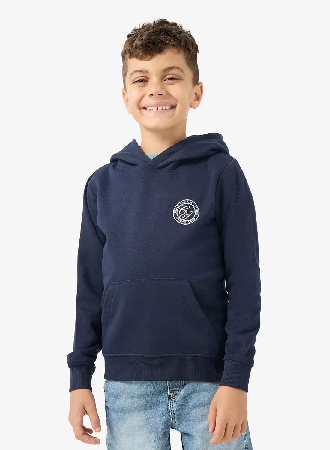 Худи с принтом jjalliance Jack & Jones Junior, темно-синий