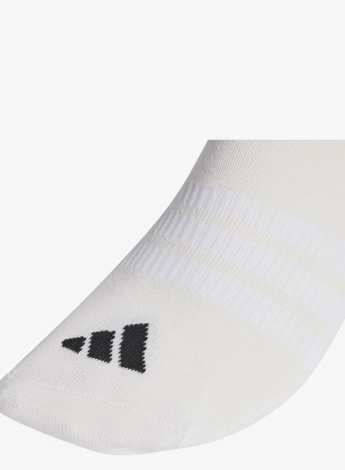 Носки низкие тонкие и легкие комплект 3 пары Adidas, белый — фото 3