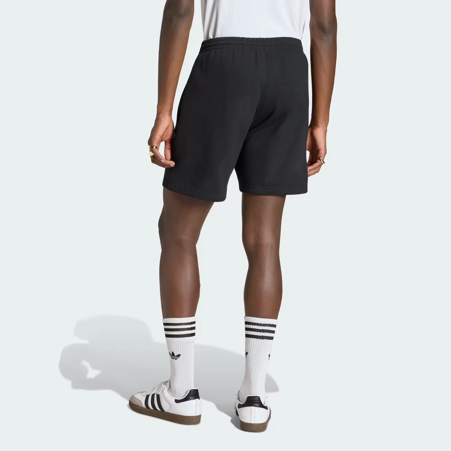 Мужские флисовые шорты Trefoil Essentials Adidas Originals, черный — фото 2