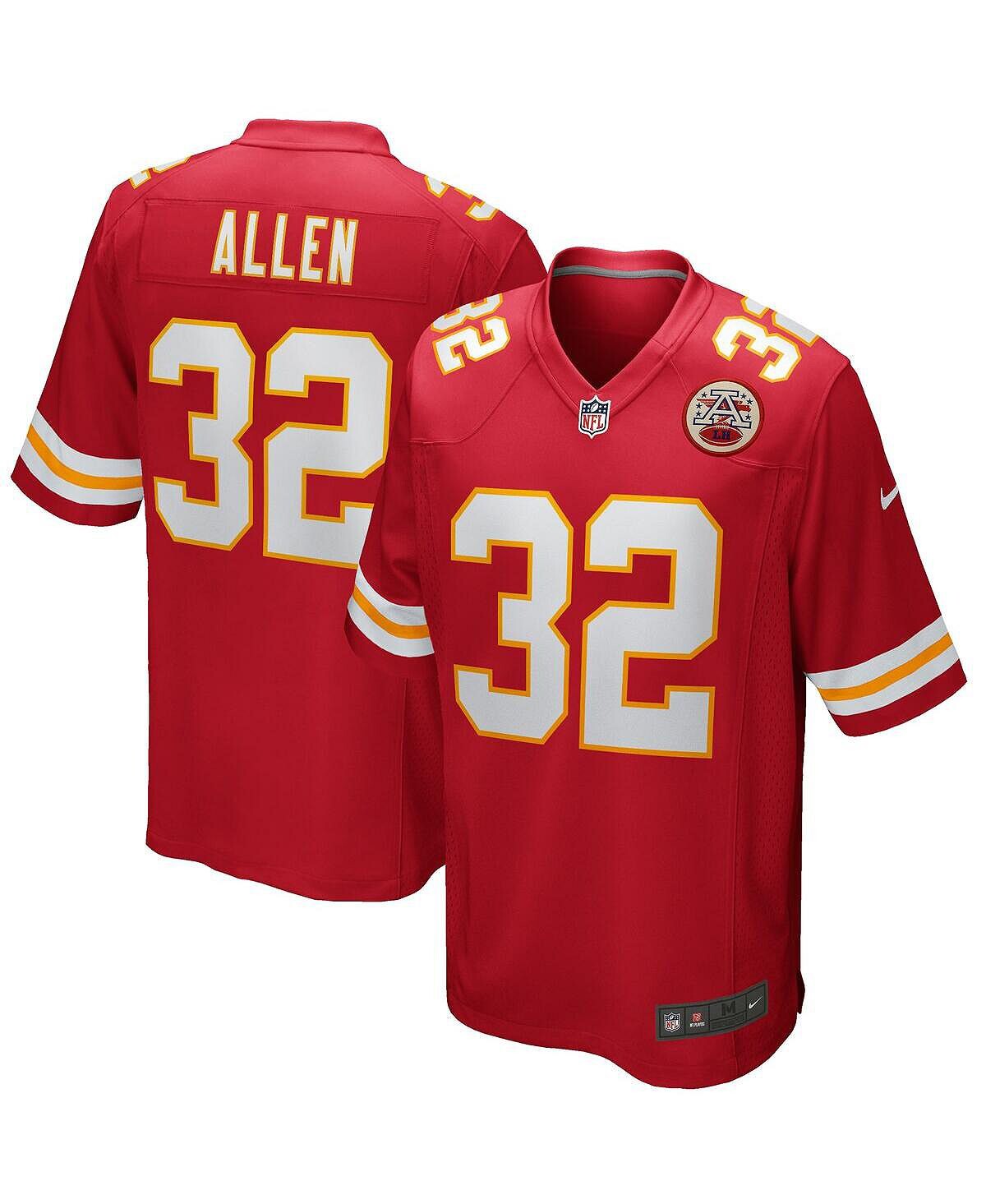 

Мужская футболка marcus allen red kansas city chiefs game для пенсионеров Nike, красный