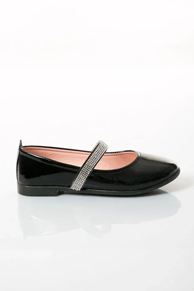 Детские балетки для девочек из искусственной кожи 24c 150 model Shoes Time, Black