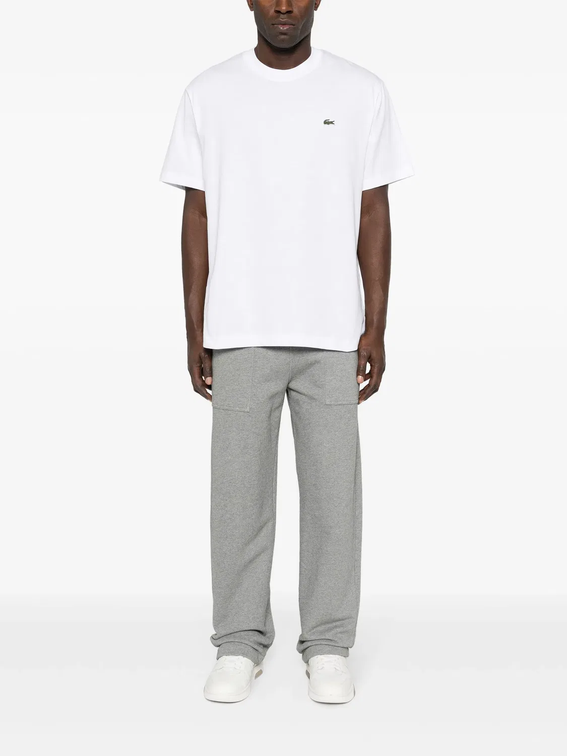 Футболка с логотипом из хлопка Lacoste, белый — фото 3