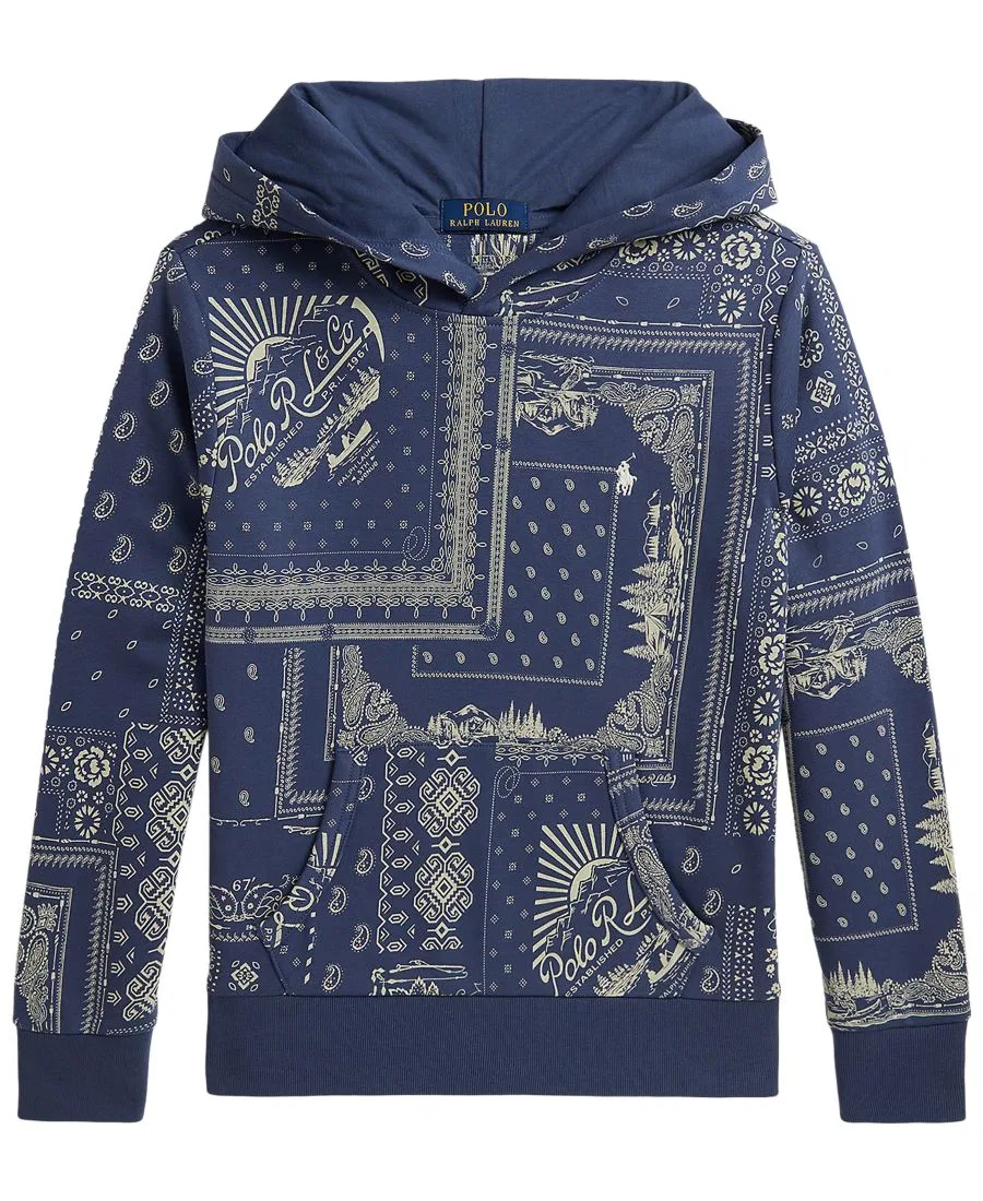Худи с длинным рукавом с принтом Anglers Bandana Patchwork Polo Ralph Lauren — фото 4