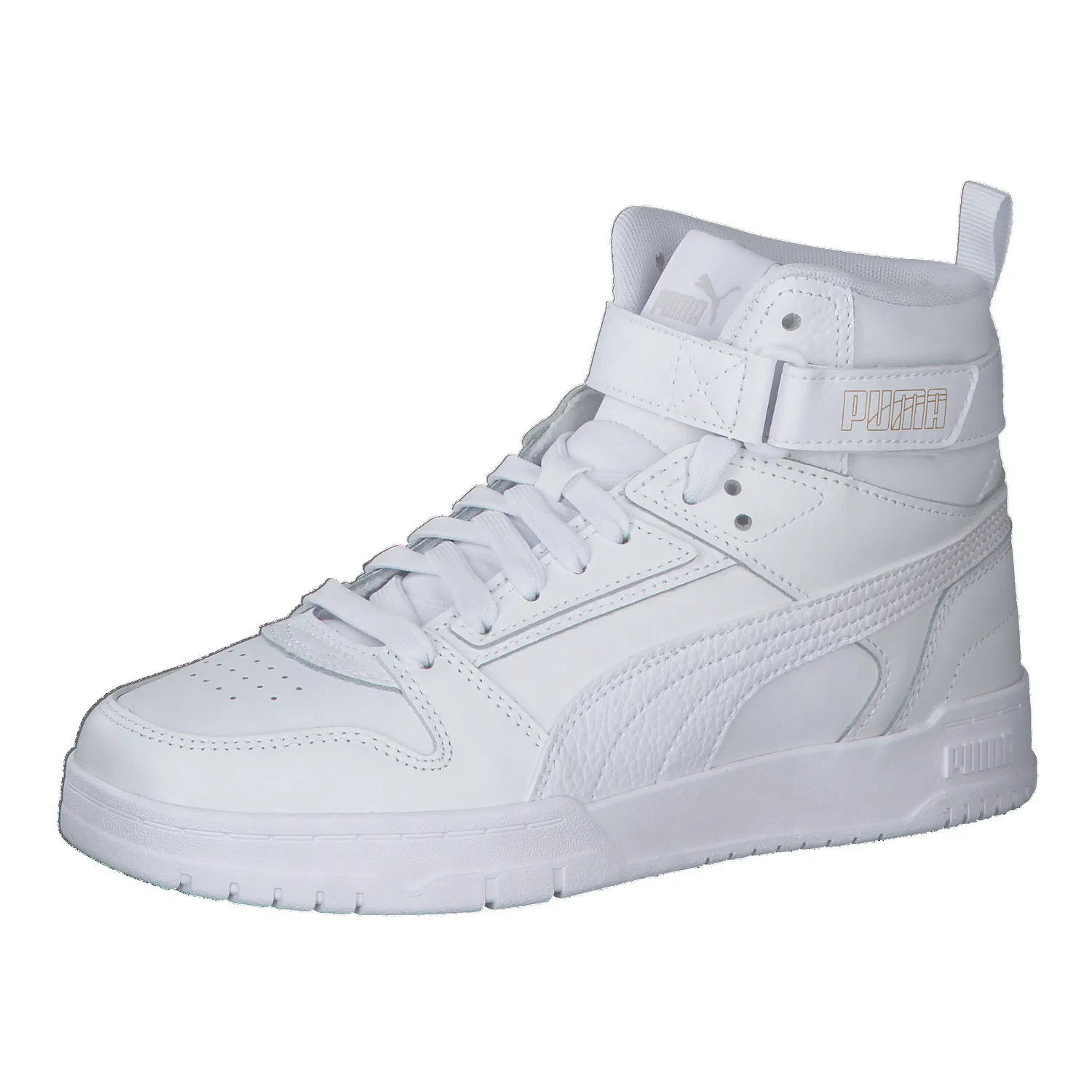 Детские кожаные кроссовки RBD Game Jr Puma, Weiss Gold
