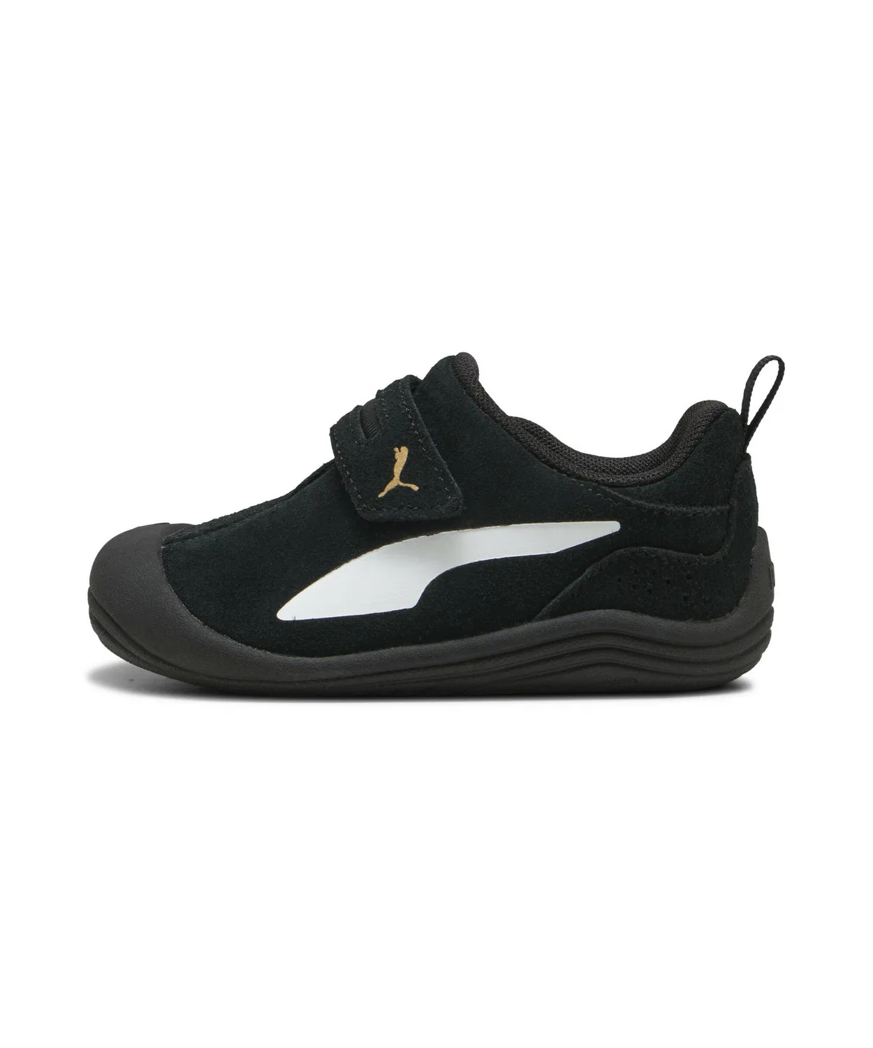 Детские кожаные кроссовки с принтом Puma Kitten Premium V PUMA, Black/White — фото 2