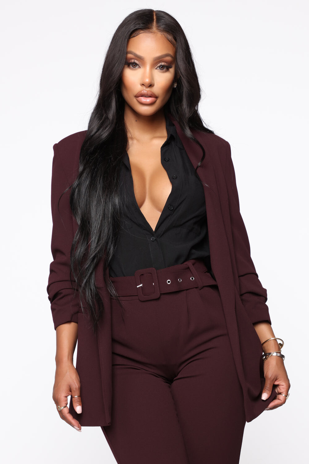 

Блейзер Fashion Nova JK18888Z, бордовый