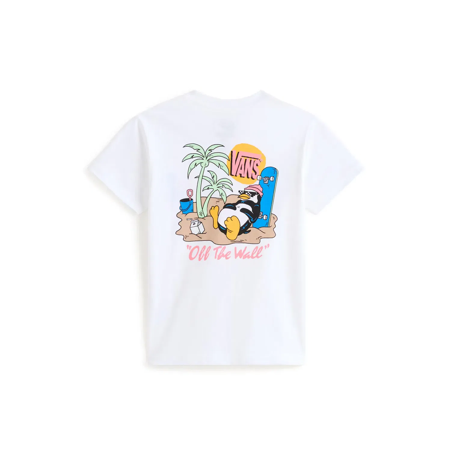 Детская футболка с принтом Yolo Penguin Vans, Blanco — фото 2