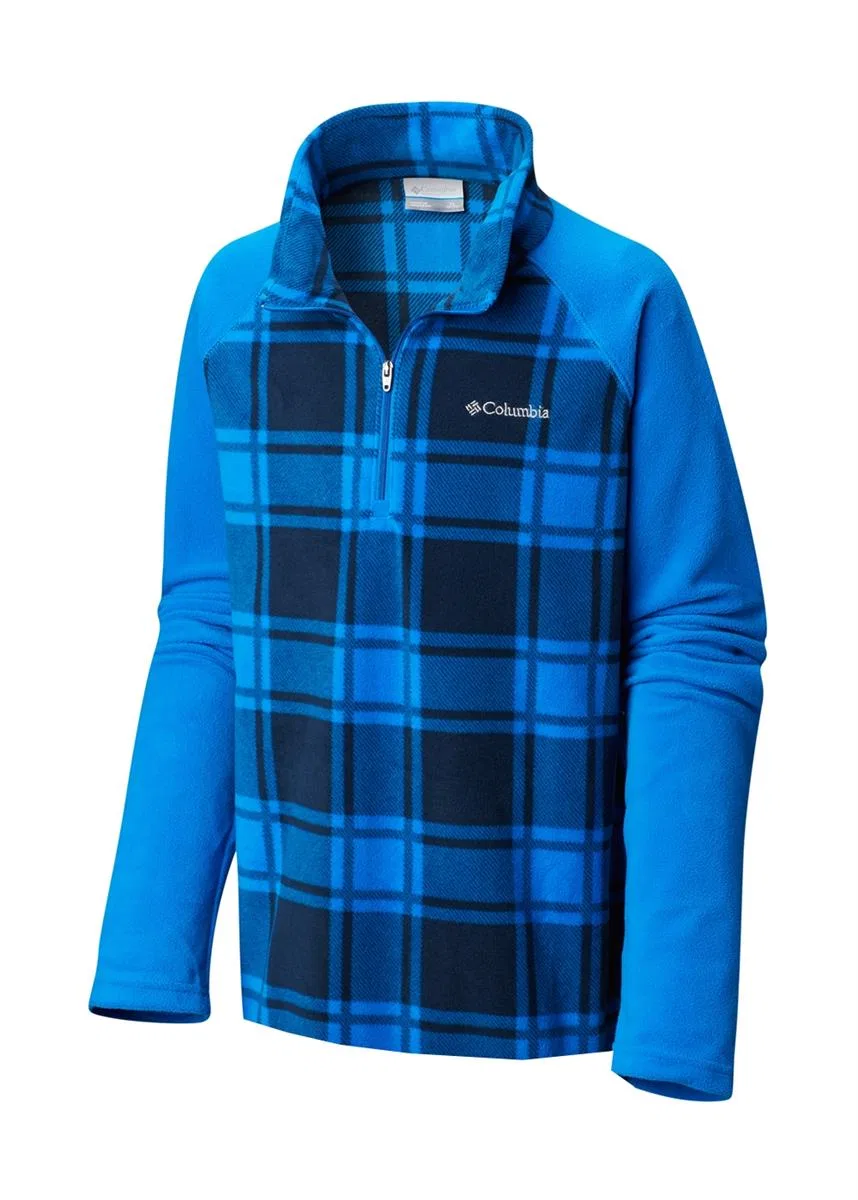 Флисовая кофта с полузамком Glacial III Printed Half Zip Columbia, Super Blue Check