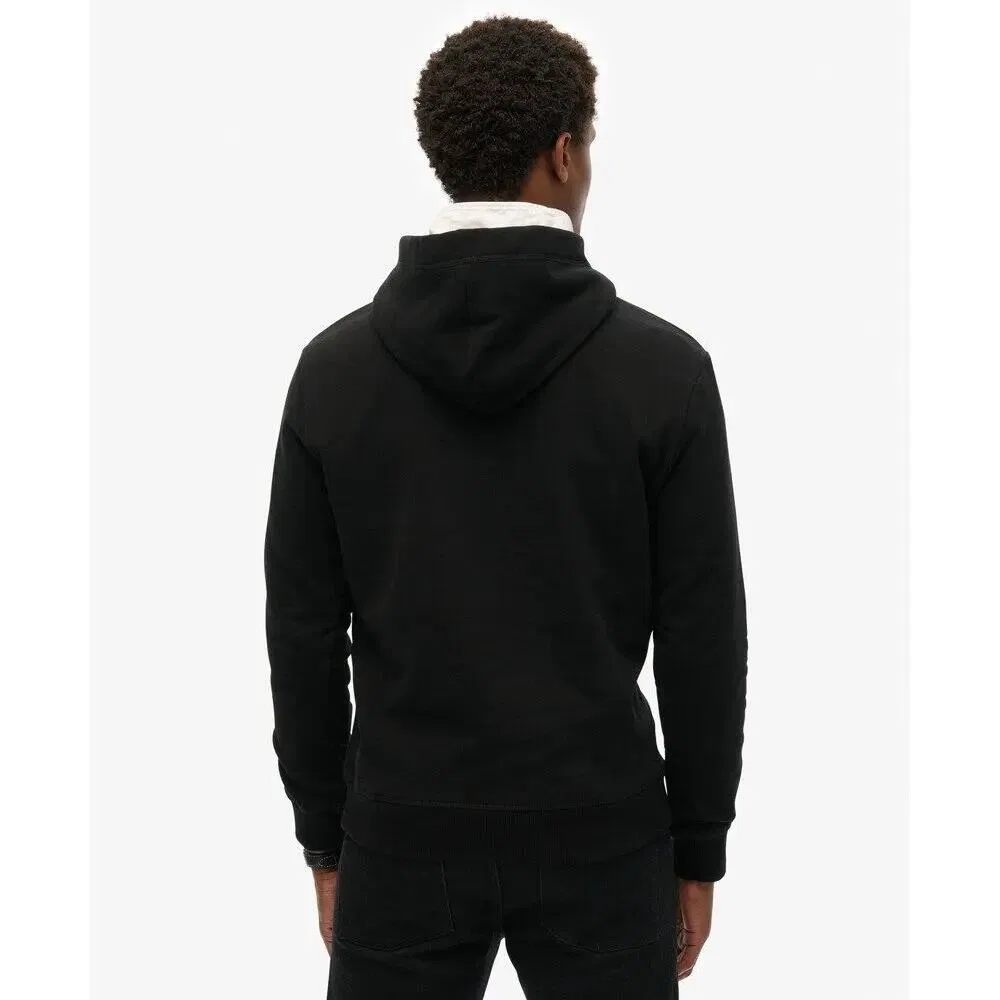 Мужское худи с капюшоном Superdry Essential, Schwarz — фото 4