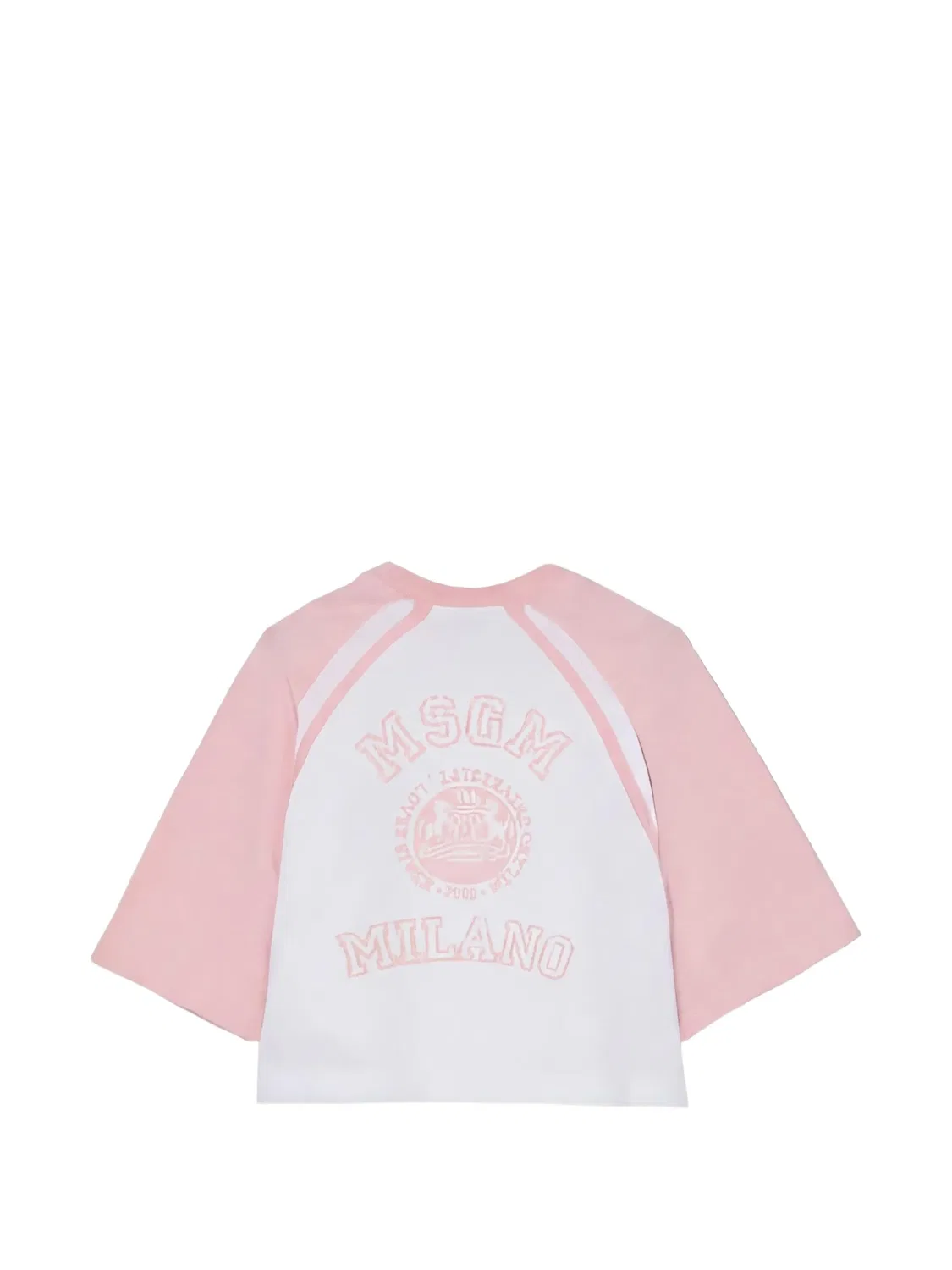 Футболка с рукавами реглан и логотипом Msgm Kids, белый — фото 2