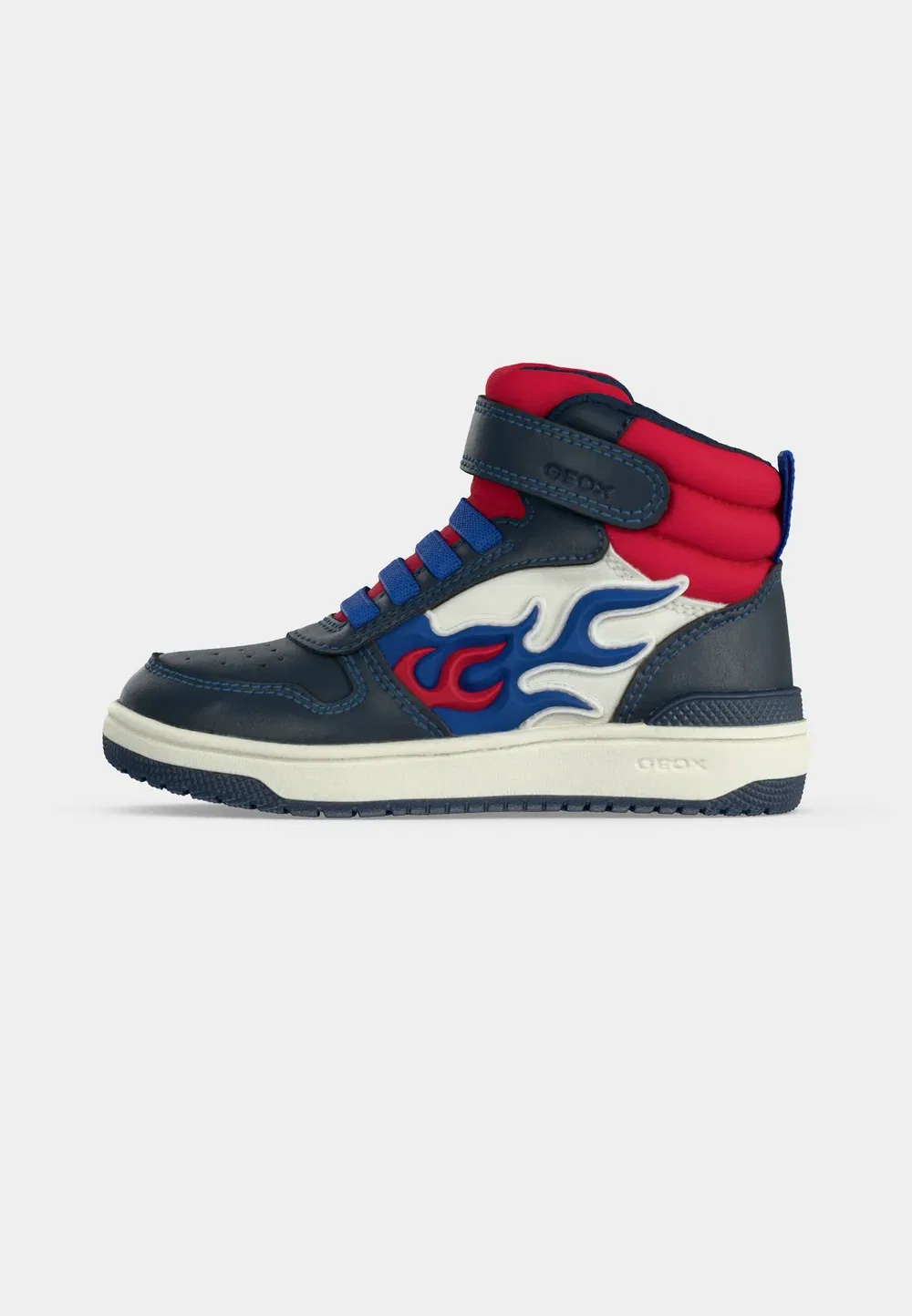 Washiba boy - высокие кроссовки Geox, Navy/Red — фото 2