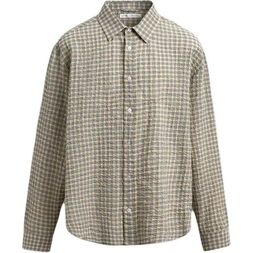 Мужская рубашка с лацканом Beige ZARA, Beige