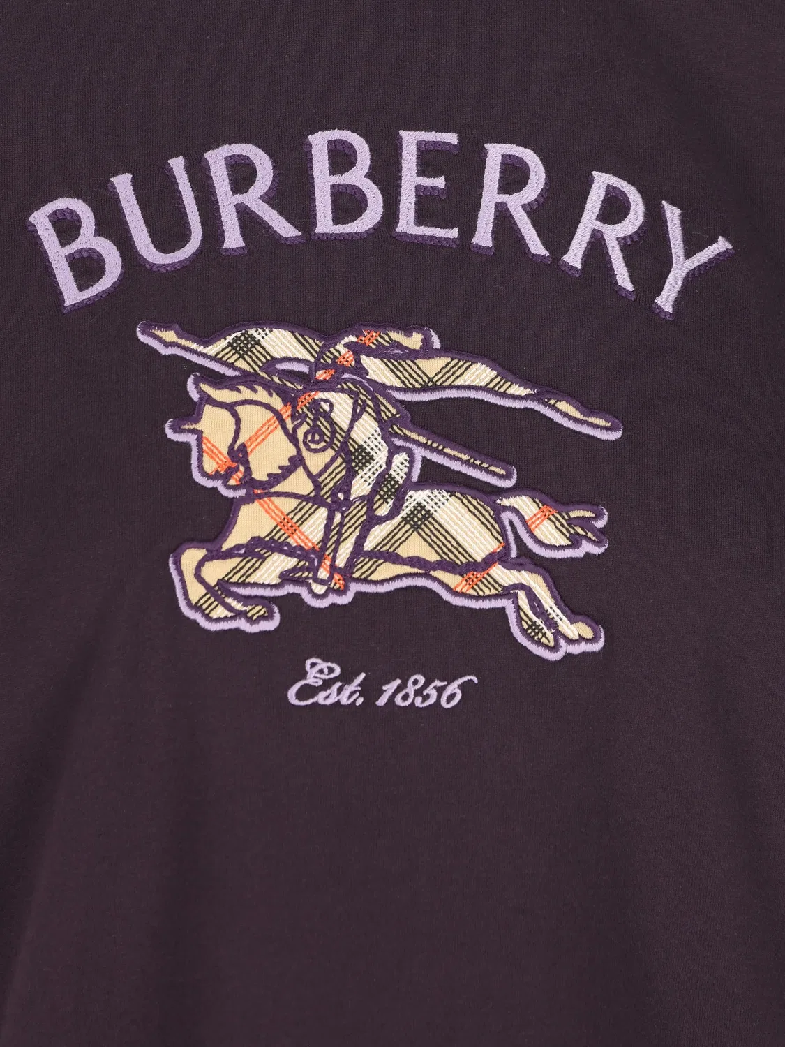 Футболка Knight Check из хлопка Burberry, фиолетовый — фото 3