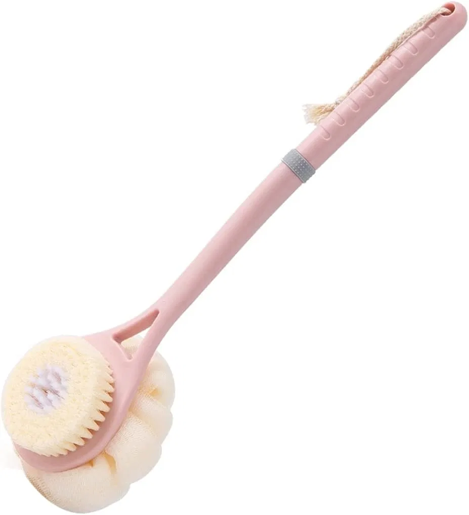 Щетка для тела двусторонняя, MXXHFC, 38 см, Pink
