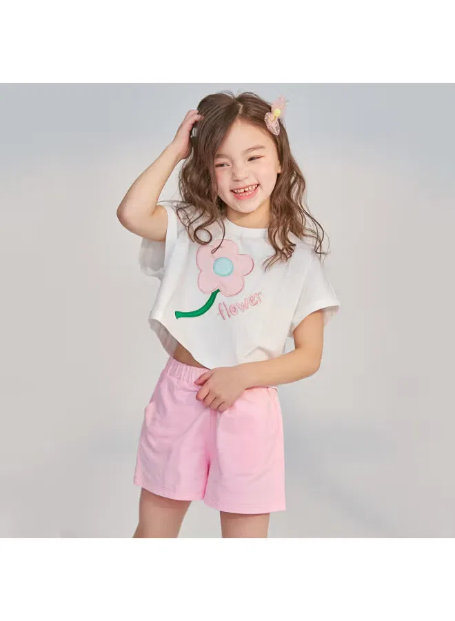 Комплект шорт и футболки хлопковый Sweet Casual Bornbay, белый — фото 4