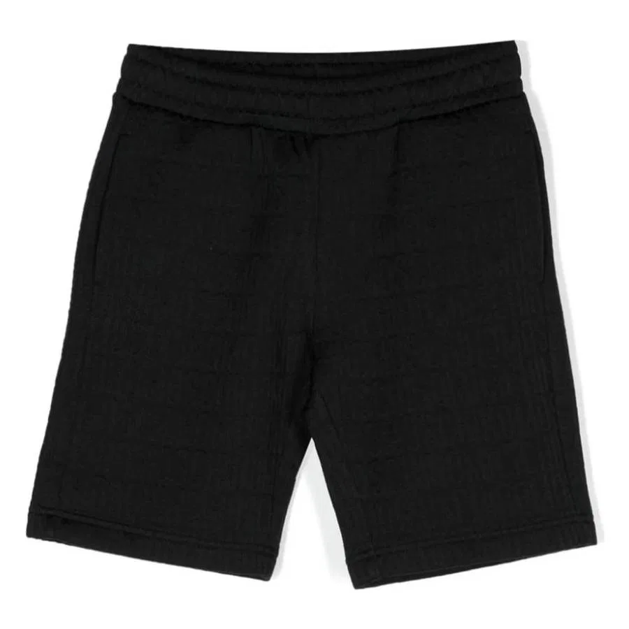 Шорты с монограммой Kids Monogram Jacquard Shorts Moschino, Black Allover Logo