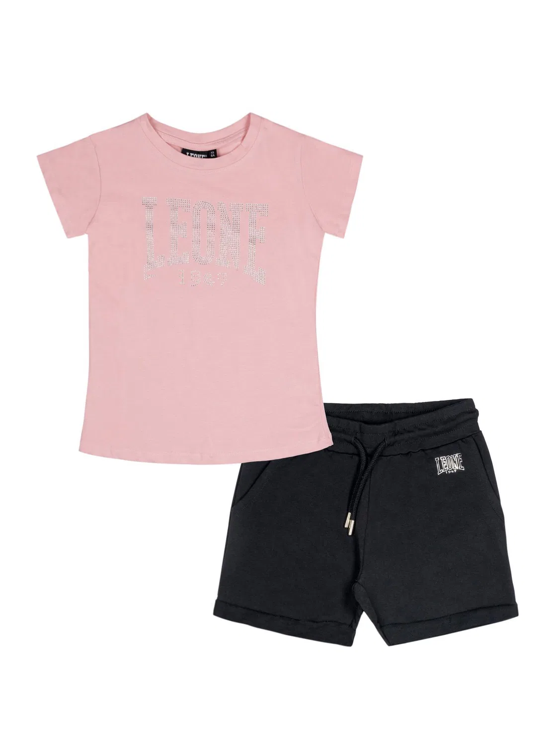 Детский комплект из футболки и шорт с принтом Leone 1947 Apparel, Роза