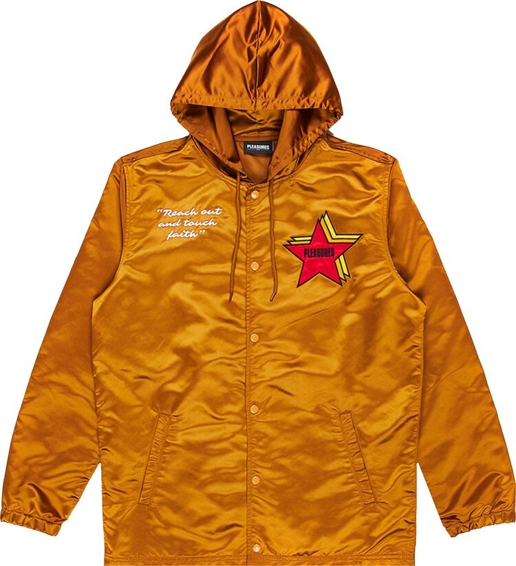 

Куртка Pleasures Berlin Satin Coaches Jacket 'Caramel', загар, Бежевый, Куртка Pleasures Berlin Satin Coaches Jacket 'Caramel', загар
