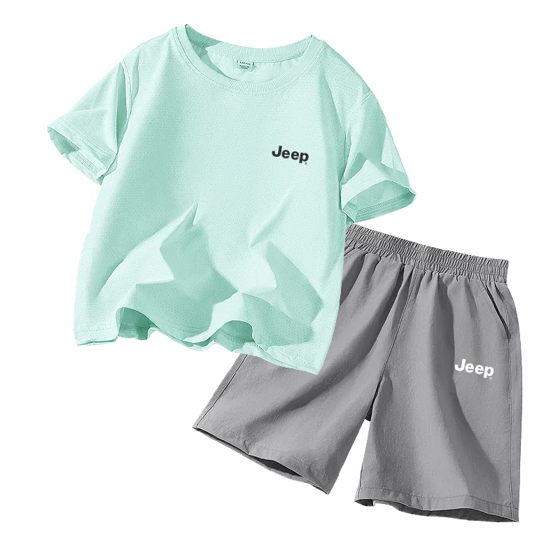 Детский спортивный комплект с принтом и логотипом Jeep, Aqua Green/E Black Logo Silicone K-Gray/E White Logo K