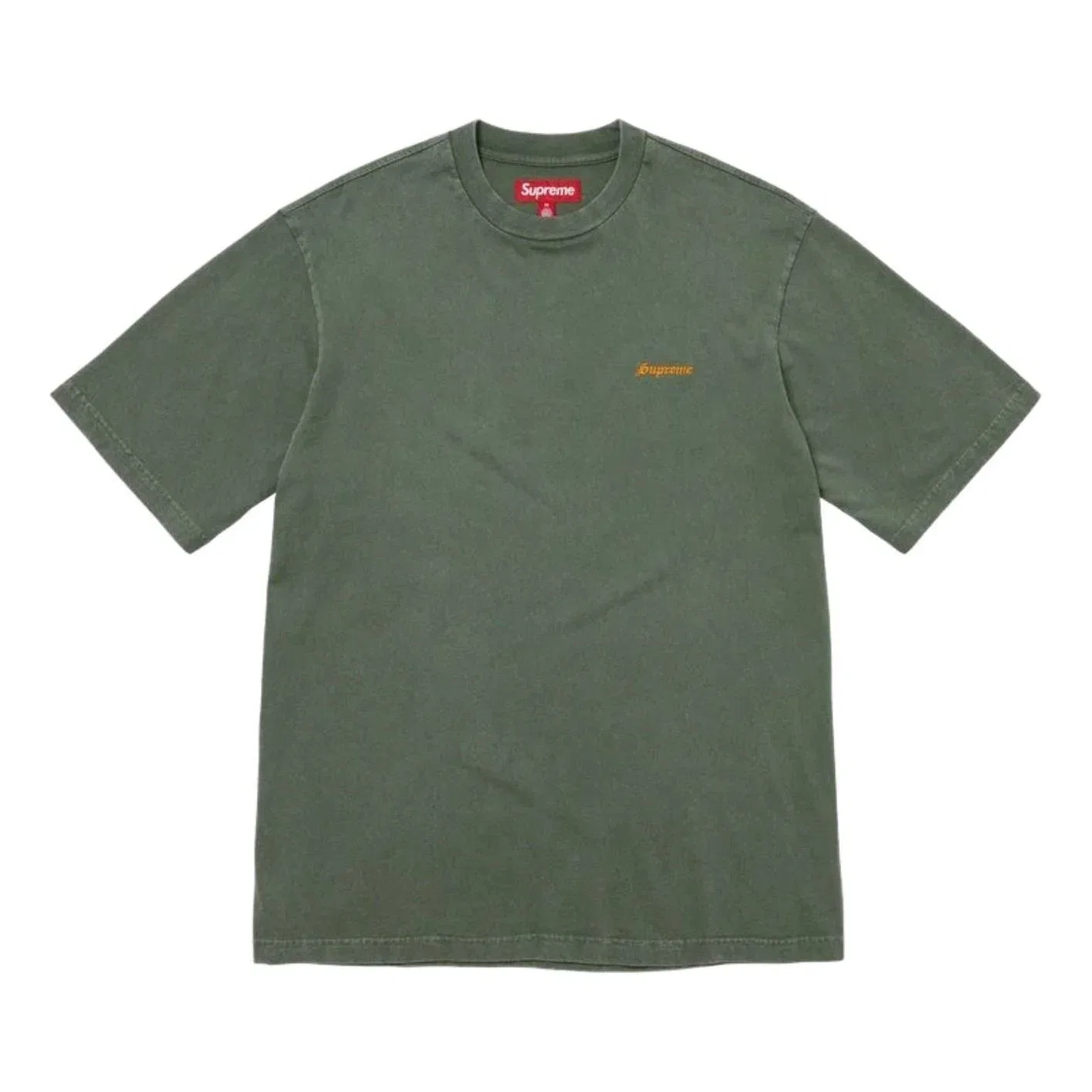 Мужская футболка с коротким рукавом Supreme SS26 Washed S/S T-Shirt, зеленый