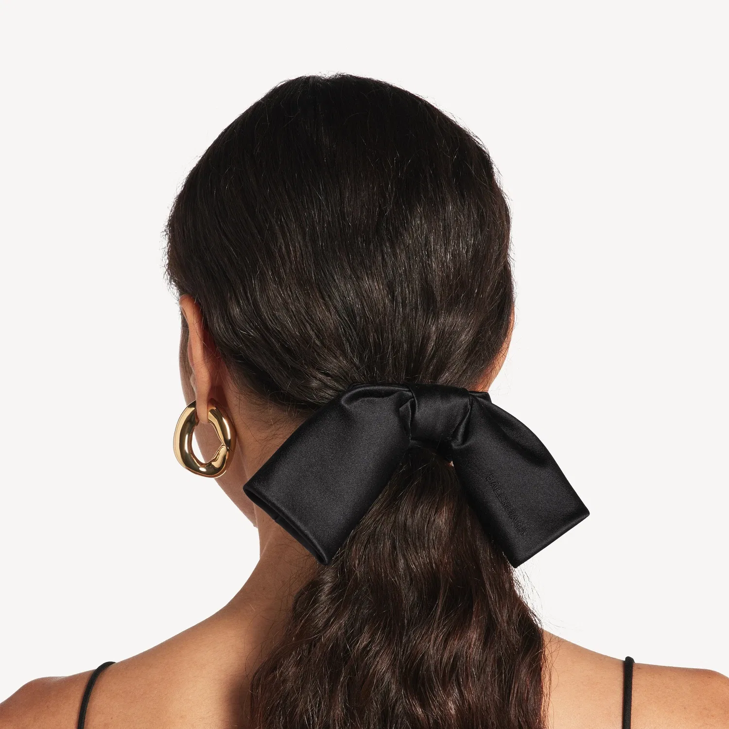 Женская scrunchie-повязка Toque черного цвета BALENCIAGA, черный — фото 4