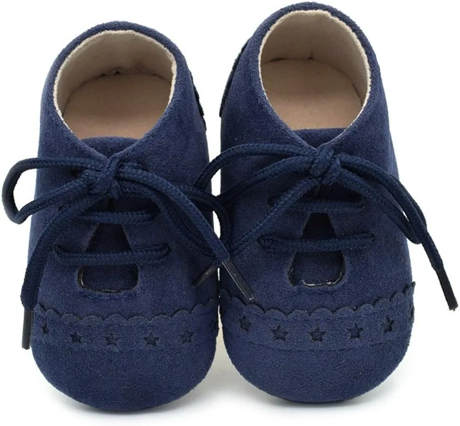 Детские ботинки-кроссовки на шнуровке из замши POLG, Dark Blue