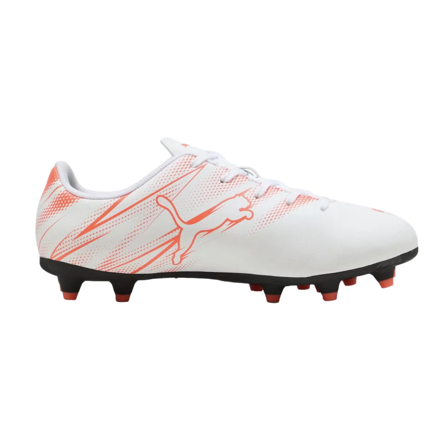 Детские футбольные бутсы для мальчиков с шипами Attacanto PUMA PUMA White Red Incandescent — фото 4