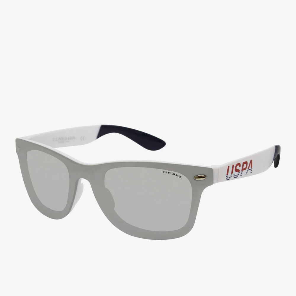 

Солнцезащитные очки U.S. Polo Assn. Uspa Branded Wayfarer, белый/синий